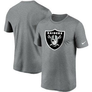 Men's Las Vegas Raiders Nike Heathered Charcoal Logo Performance Shirt 3XL